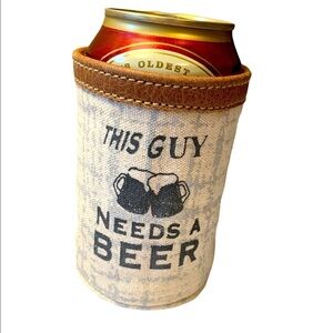 Myra ‘This guy needs a beer’ canvas can holder